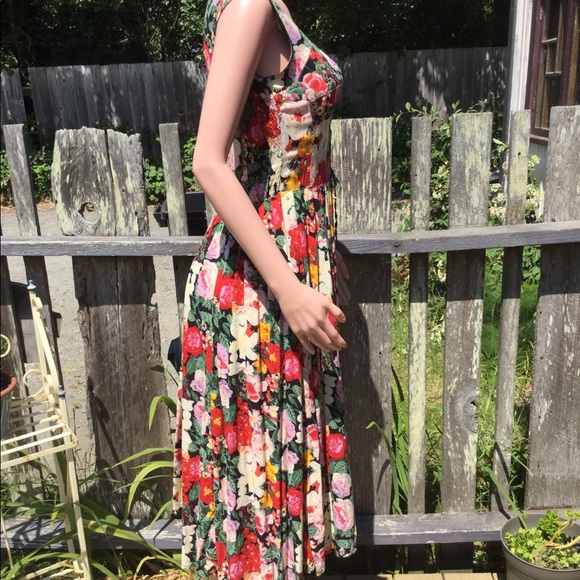 Stunning Vintage Rene’ Derhy Floral Dress - Picture 4 of 7